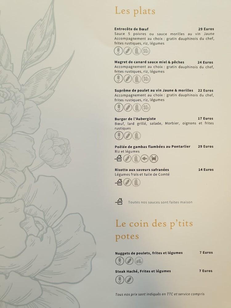 Auberge de Remoray - Menu Image 1
